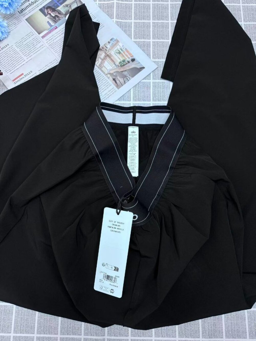 Black 💞 ALO Yoga Wide Leg Trouser Pants 😝 Office Chic (Regular:30" Inseam) NWT - Picture 4 of 8